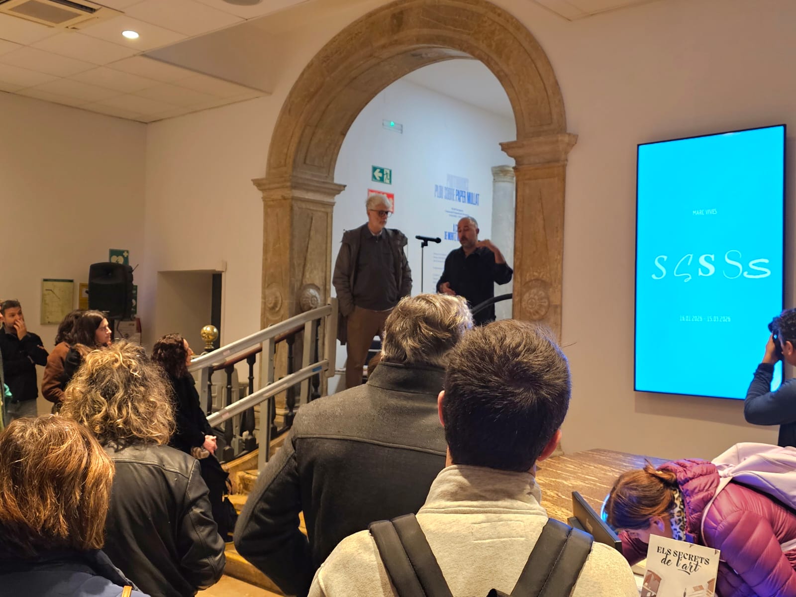 Moment de la inauguració de l'exposició