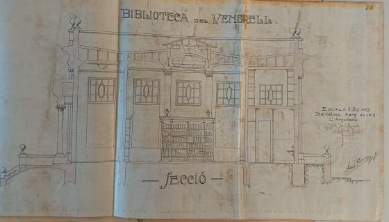 Plànols de 1918 de la Biblioteca Popular