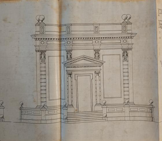 Dibuix alçat de 1918 de la Biblioteca Popular