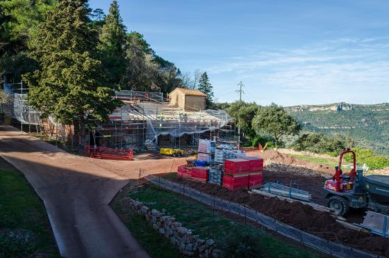 Obres en la zona de serveis