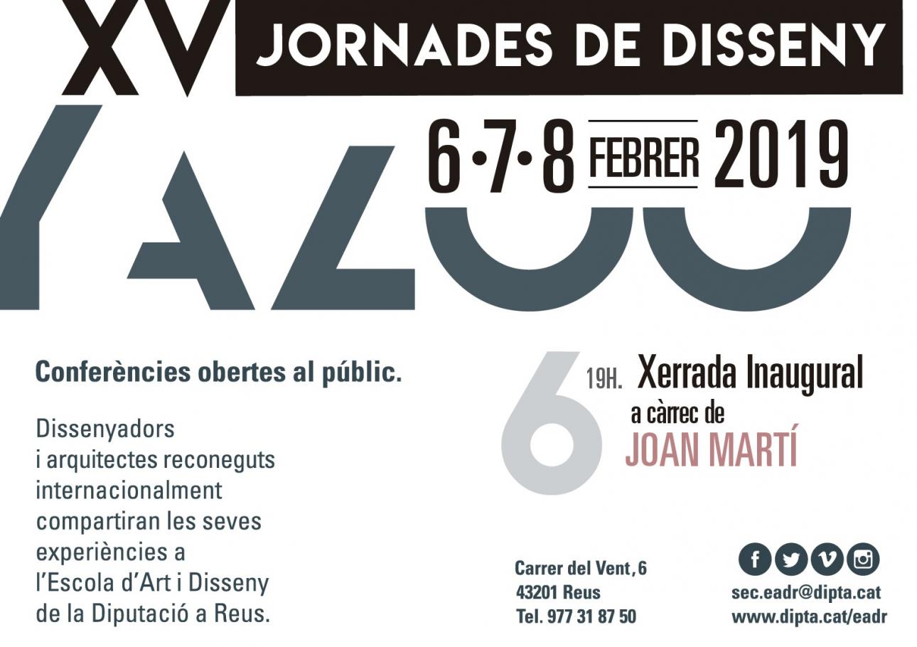 Jornades Yazoo, arquitectura i disseny a l'Escola d'Art i Disseny de la Diputació a Reus