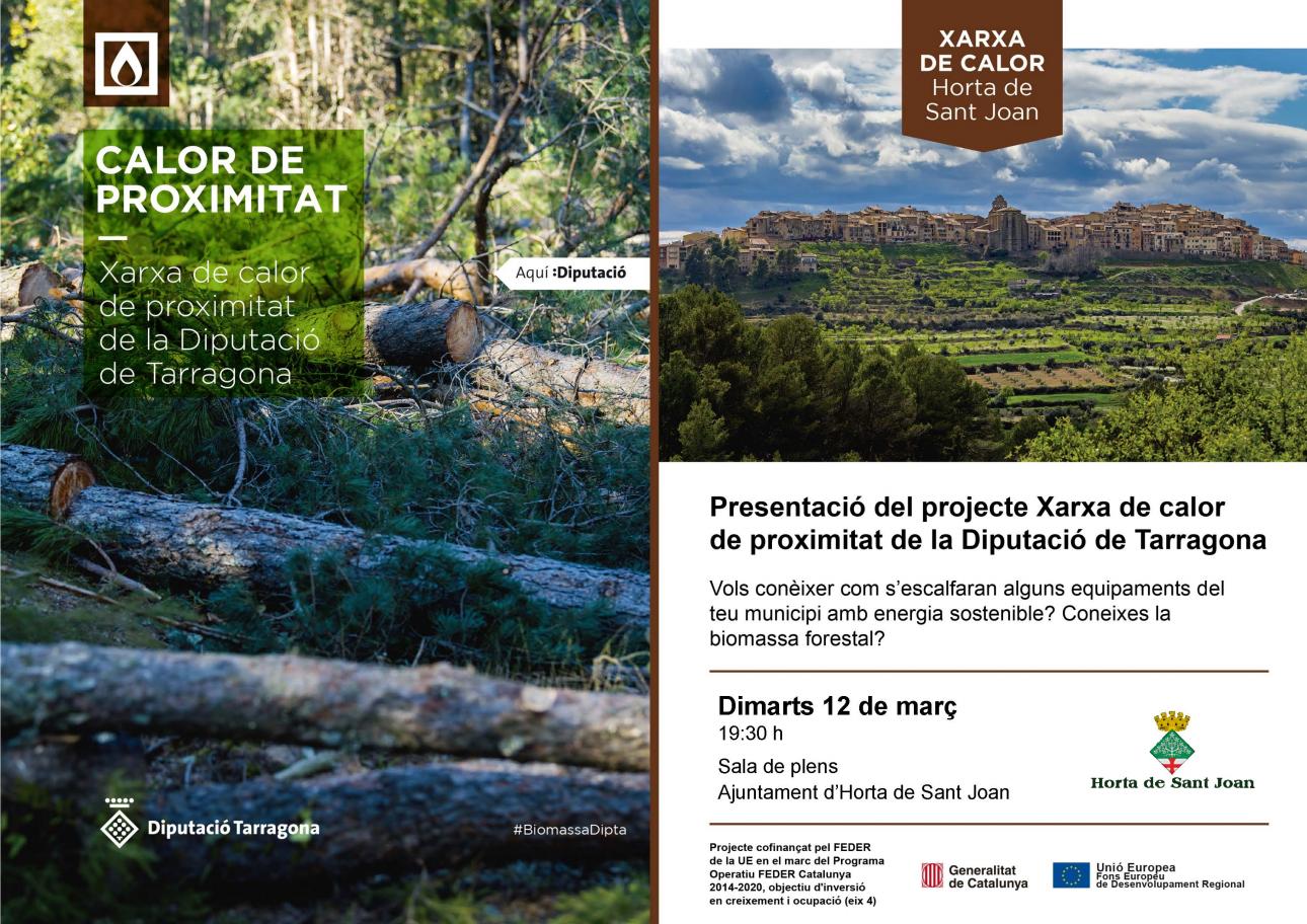 Presentació del projecte'Xarxa de Calor de proximitat' al municipi
