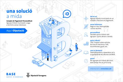 El Compte de Pagament Personalitzat de BASE-Gestió d'Ingressos permet un any més agrupar tributs municipals i fraccionar-ne el pagament a terminis