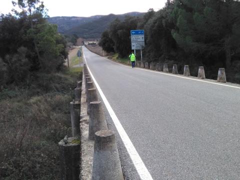 Iniciada la segona fase de la millora de la carretera TV-7002 de Vimbodí a Poblet