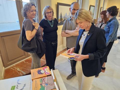 Moment de la presentació del llibre al Palau Bofarull de la Diputació a Reus