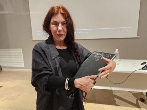 Mariaelena Roqué, durant la presentació del llibre