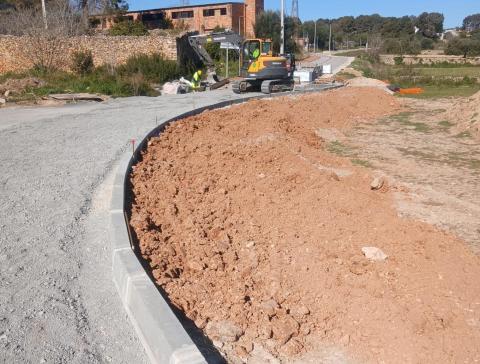 Les obres que s'estan duent a terme per a la construcció de la rotonda