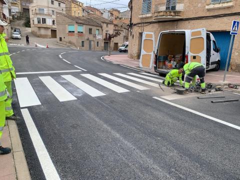 Fotografia de les actuacions que s'han dut a terme en aquesta via