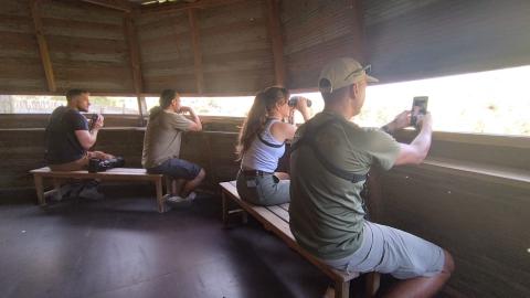 Els influenciadors durant la seva estada a les Terres de l'Ebre