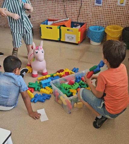 Primer dia a la nova aula del CEE Sant Rafael