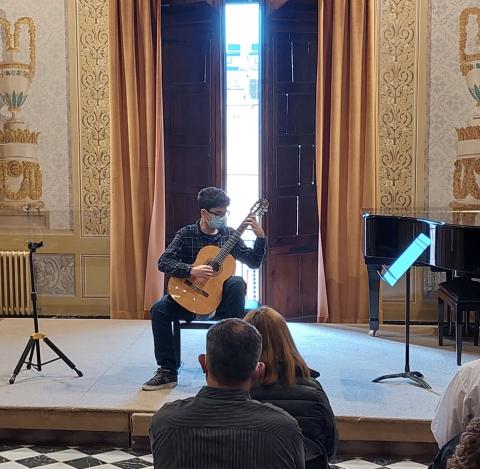 Un dels alumnes que ha participat de les proves de selecció per a la Mostra de Joves Guitarristes de les comarques de Tarragona