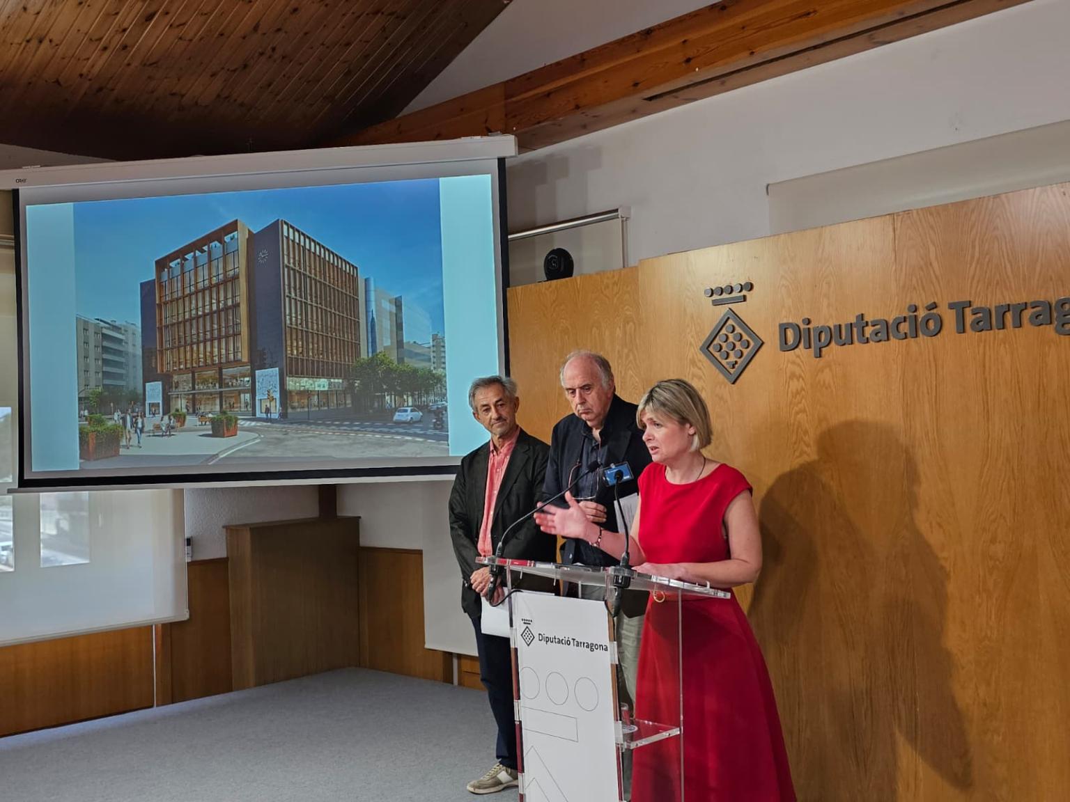 Moment de la roda de premsa en què s'ha conegut el nom del projecte guanyador